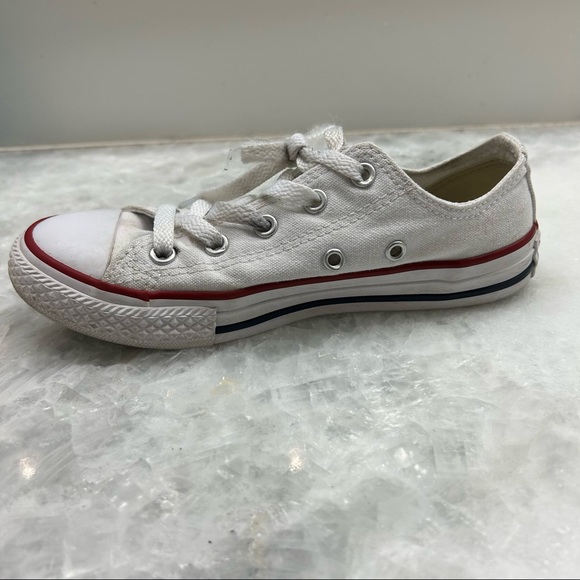 CONVERSE, Chuck Taylors, White, Kids, Size 1 - Picture 7 of 9